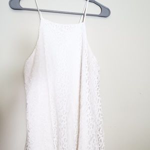 white high neck dress